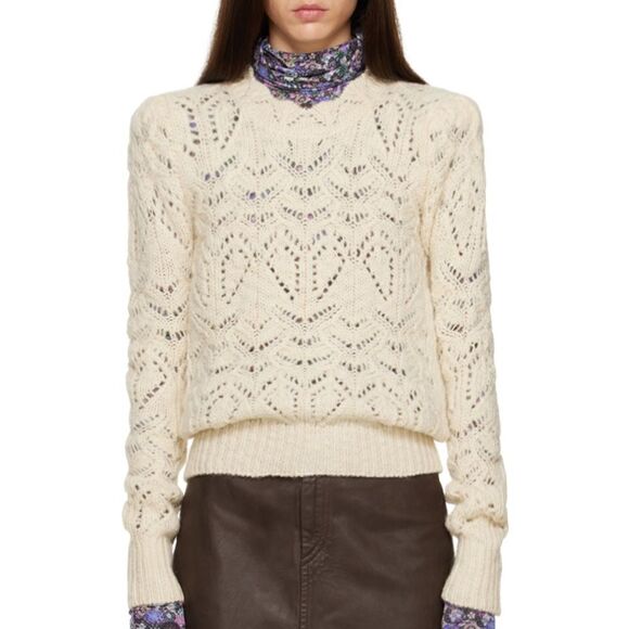 Isabel Marant Sweaters - Isabel Marant Etoile Gali Cream Wool Long Sleeve Pullover Sweater Size 38 New
